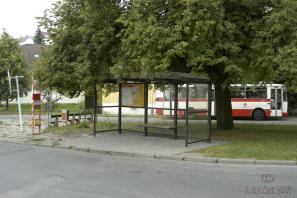 Autobusová zastávka Nebušice - nástupní