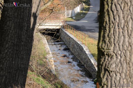 Most přes Dalejský potok - ulice K chaloupce - 