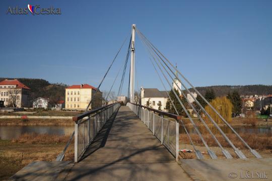 Foot Bridge over the Berounka river in Radotín - 
