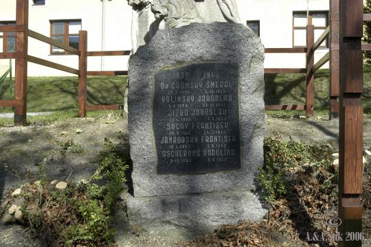 Pomník obětem I.sv. války - ulice K jízdárně - 