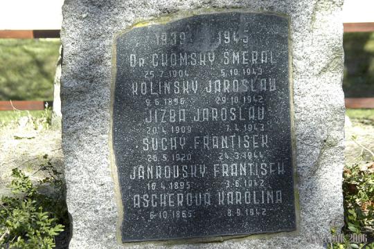 Pomník obětem německé okupace - ulice K Jízdárně - 